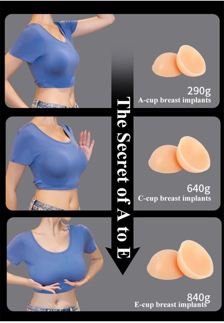Women's Oversized Silicone Fake Breasts Sexy Bra Underwear Prosthesis Lingerie Bralette Cosplay Padded Everyday Bra Crop Top