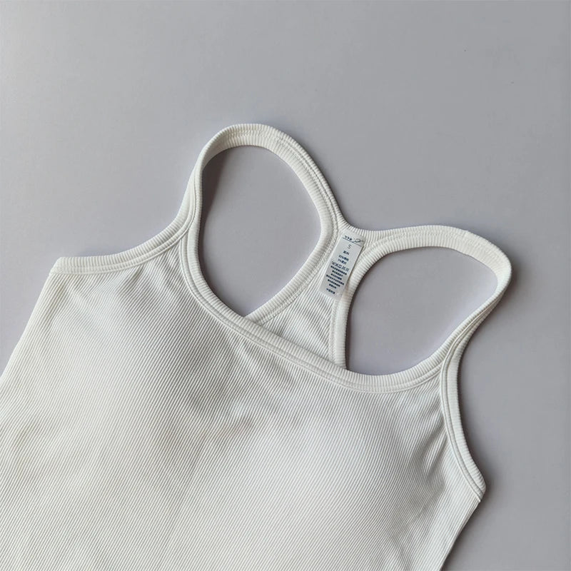 Sports Vest Anti-shock Quick-drying Running Underwear with Chest Pad Fitness Girl Stretch I-shaped Suspender Yoga Bras Clothing