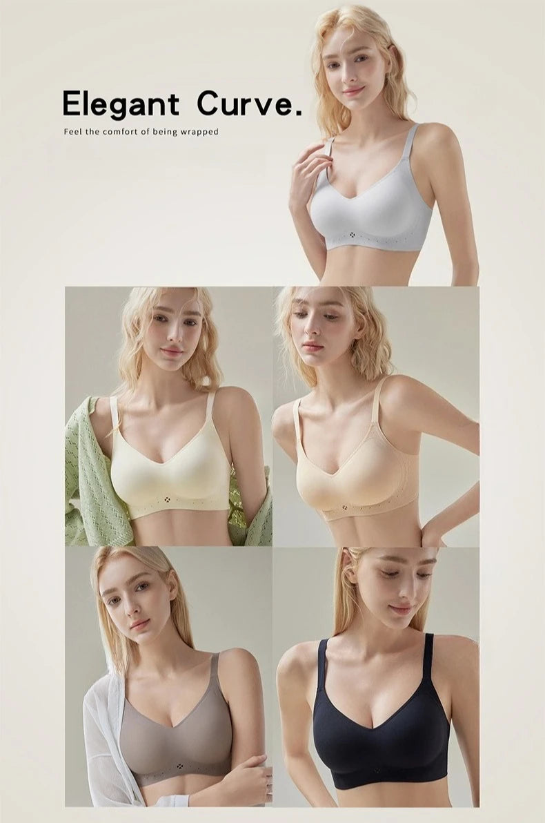 New Seamless Bra for Women Comfortable Jelly Bra Wireless Push-up Breast Collection Bras Sport Everyday Underwear
