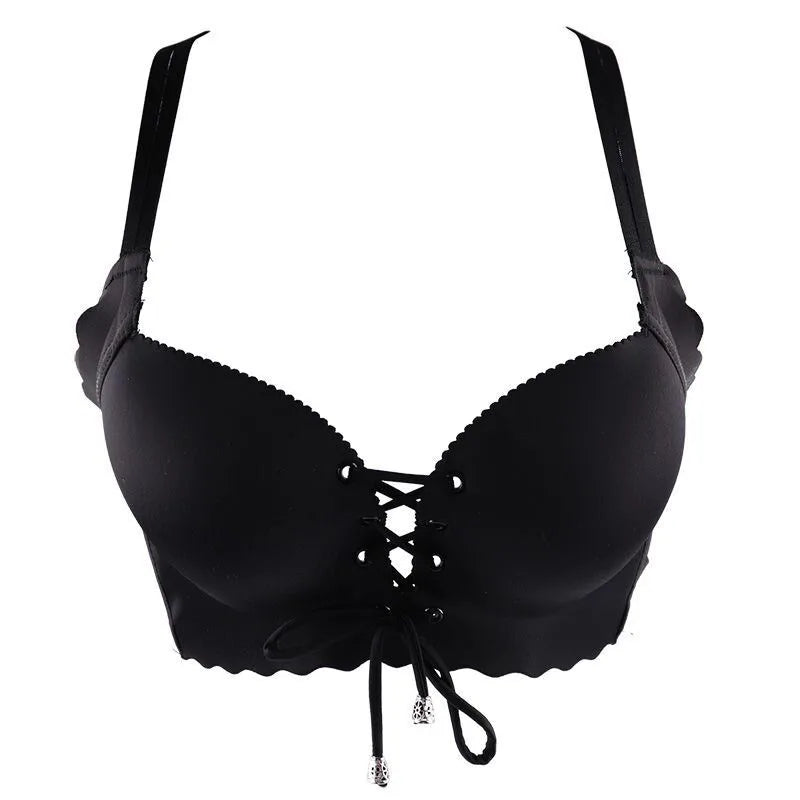 Padded Push-Up Bralette – Wire-Free Adjustable Drawstring Beautiful Back