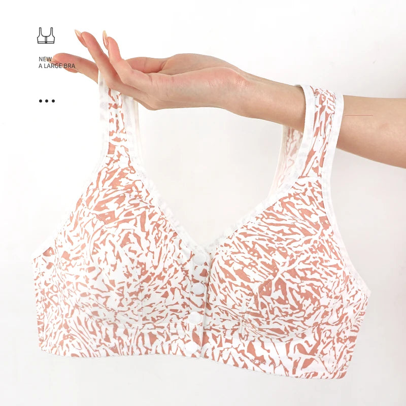 Front Closure Wireless Push-Up Bra – Comfortable T-Shirt Lingerie 75C–125C