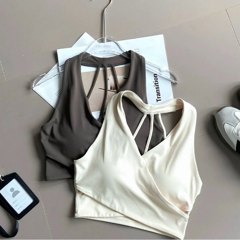 Shockproof Seamless Sexy Padded Athletic Sport Bra Women Backless Workout Gym Anti-Shock Yoga Crop Top Fitness Bra Suits