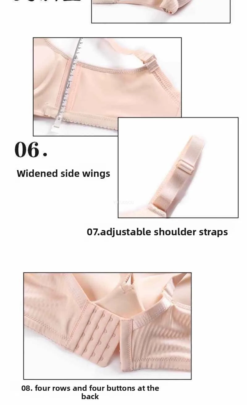 Women's 8CM Extreme Push Up Bra Wireless Side Smoothing Lift Enhance for Small Flat Chest Seamless Breathable Comfort AA A B Cup
