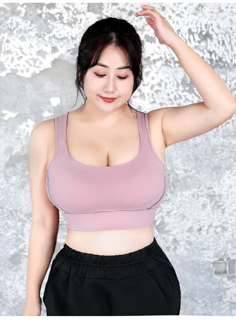 Cloud Hide High Impact Sports Bra – Plus Size Shockproof Yoga Tank S–5XL