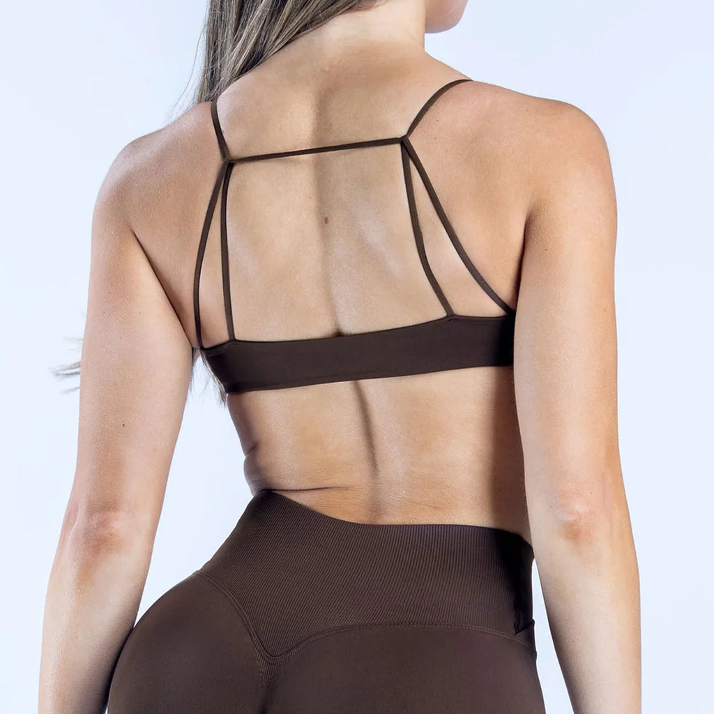 Vision Twist Front Sports Bra High Support Women Gym Clothes Fitness Underwear Push Up Seamless Yoga Bra Workout Yoga Top