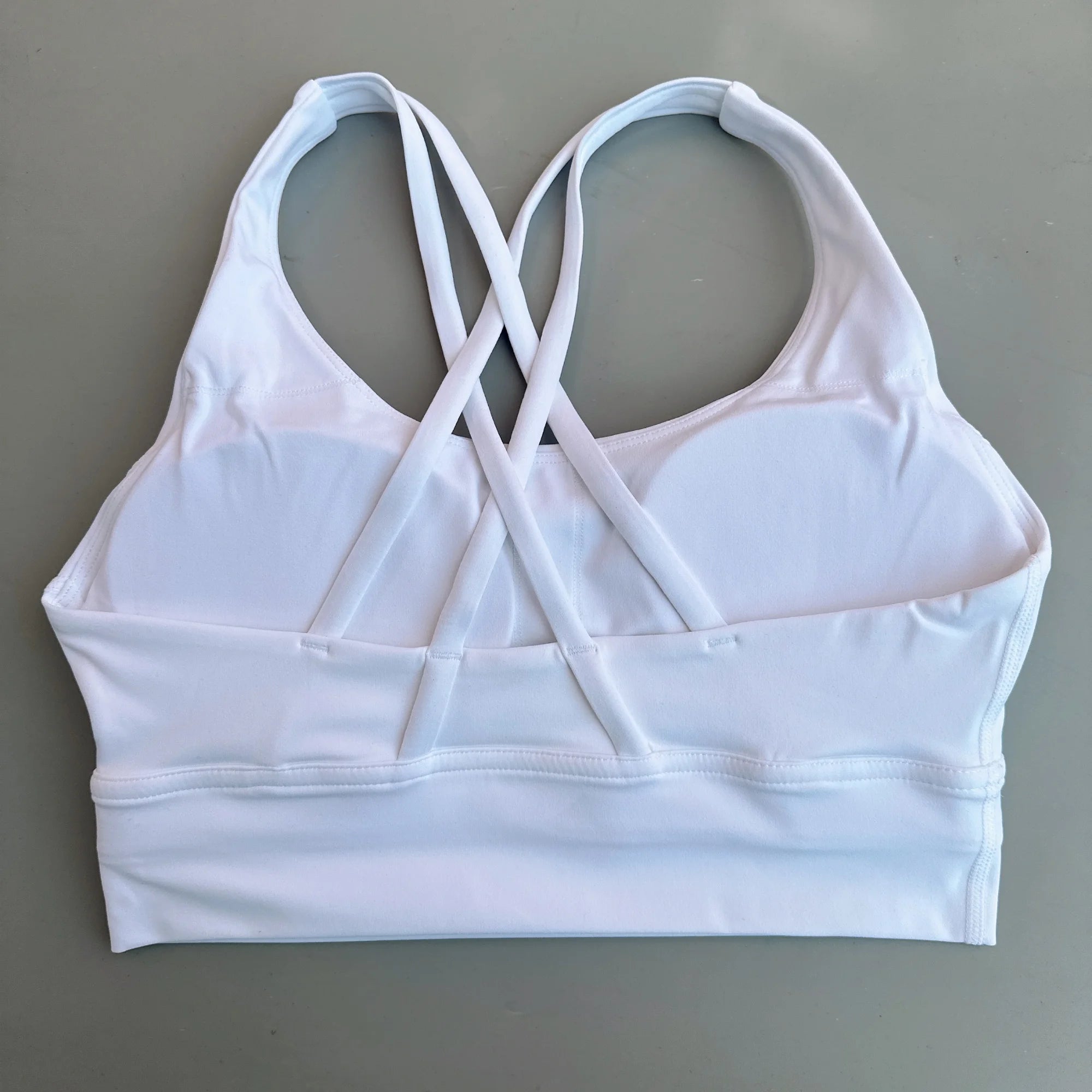 Cross Back Sports Bra Vest – High Support Shockproof Padded Gym Top