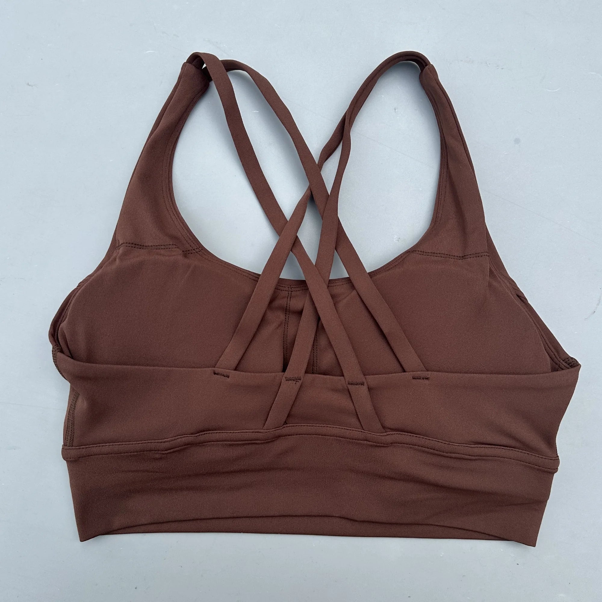 Cross Back Sports Bra Vest – High Support Shockproof Padded Gym Top