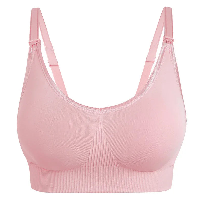 Summer Maternity Women Wire-free Nursing Bra For Premama Front Clip Adjustable Lift & Support Everyday Pregnancy Seamless Bras