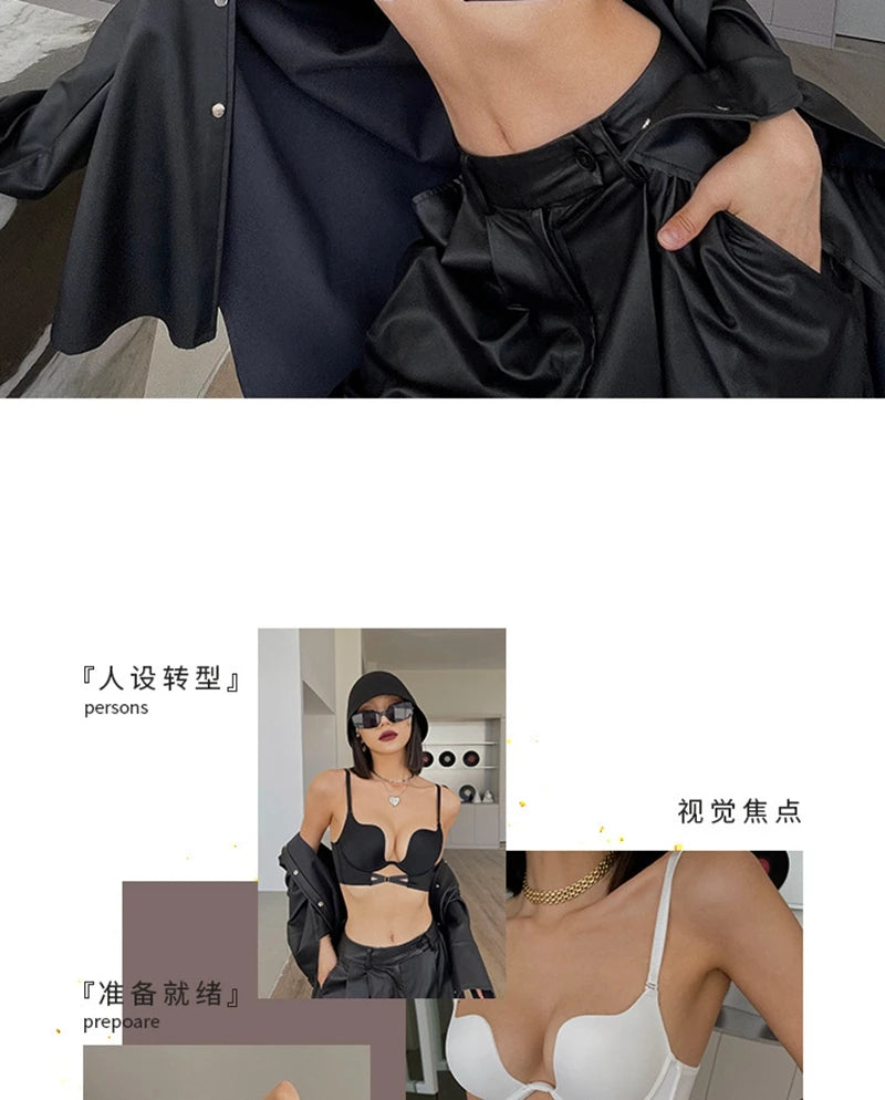 Invisible Deep U Plunge Bra – Backless Strapless (4 Styles)
