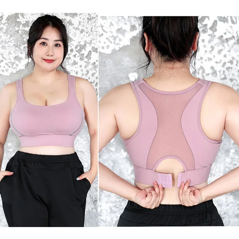 Cloud Hide High Impact Sports Bra – Plus Size Shockproof Yoga Tank S–5XL