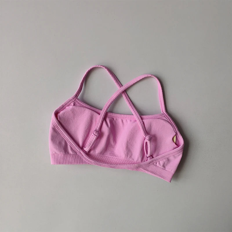 Gathering Shockproof Sports Bra – Seamless Crop Top Beautiful Back