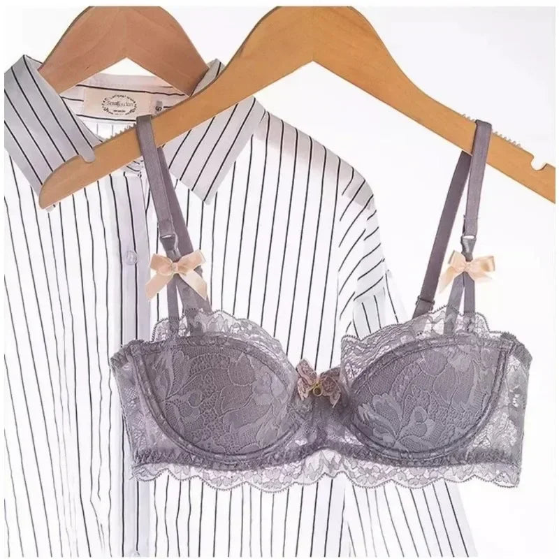 MOYISU French Romantic Lace Bra & Underwear Set – Push-Up 3/4 Cup