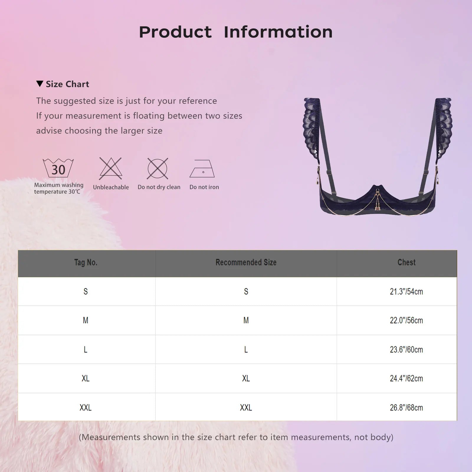 Womens Floral Lace Cupless Shelf Bra See Through Open Cup Underwired Push Up Balconette Bra with Metal Chain Unlined Brassiere