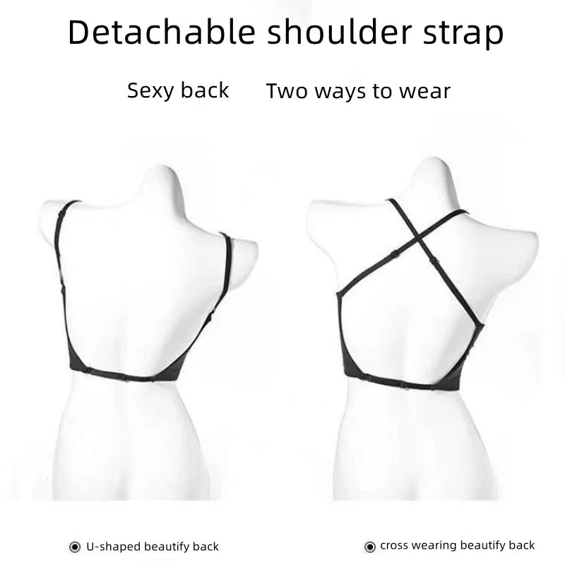 Invisible Lift-Up Bra – Seamless Deep U Plunge Backless