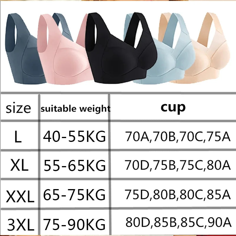 2-Pack Plus Size Lace Sports Bra – Seamless Wireless Gather Bralette