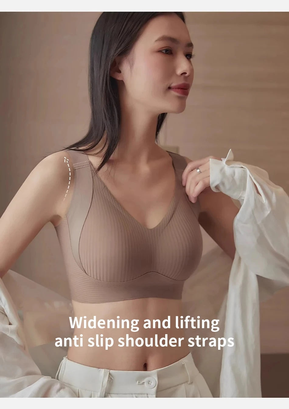 1/2PCS Women's Seamless Underwear, Thin Style, Large Breasts, Small Breasts, No Wires, Pull-up And Anti-sagging Large Size Bra