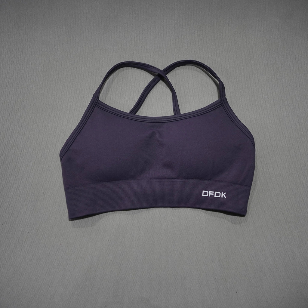 DFDK Women Seamless Cross Back Yoga Bra Wirefree Push Up Sports Top Removable Pad Breathable Shockproof Fitness Gym Daily Wear