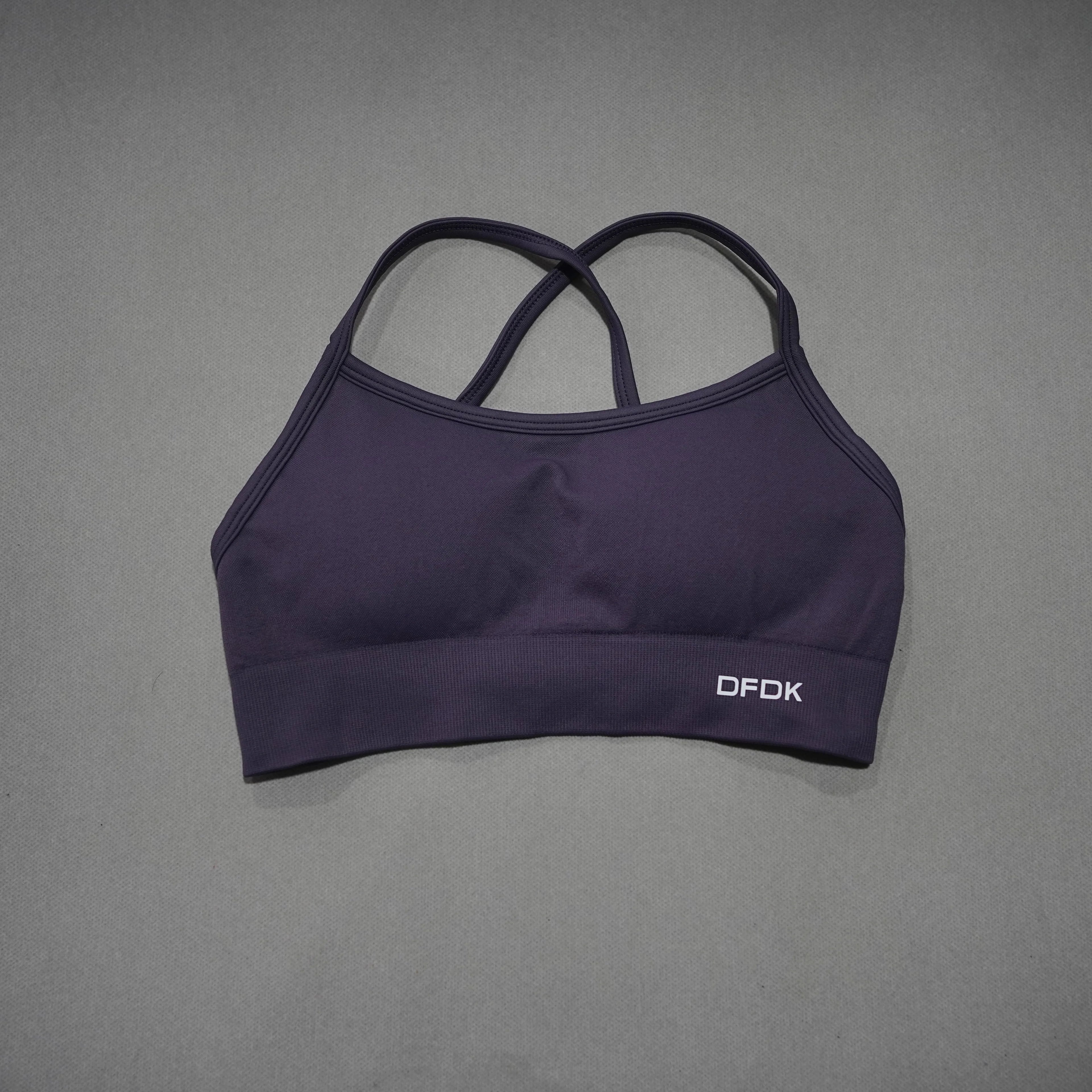 DFDK Women Seamless Cross Back Yoga Bra Wirefree Push Up Sports Top Removable Pad Breathable Shockproof Fitness Gym Daily Wear