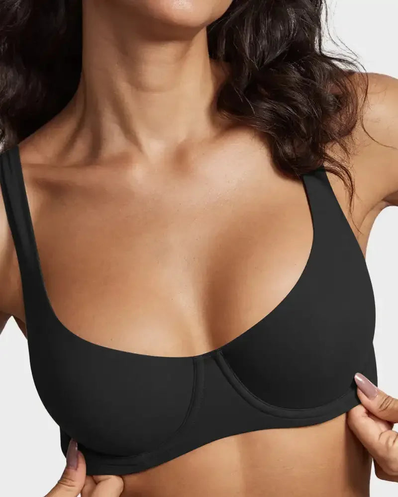 Large Size Underwire Balconette Bra – Seamless Unlined No-Trace Sport Yoga