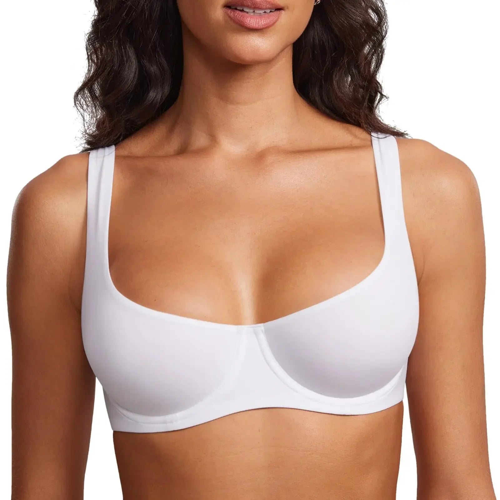 Large Size Underwire Full Support Seamless Unlined Balconette Bra Underwear Solid Color Comfortable Sports Yoga No Trace Bra
