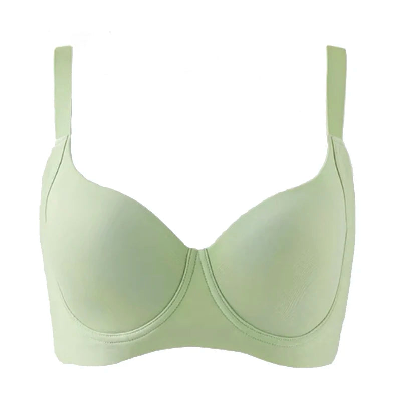 Womens Seamless T-shirt Bra Lightly Padded Contour Support Underwire Female Plus Size Adjustable Lingerie 34 36 38 40 42 C D E F