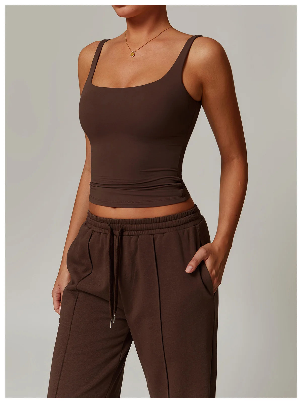 Hearuisavy Summer Women's Sports Bra Square Neck Tight Yoga Tank Top Gym Running Breathable Casual Vest Comfort Fit Workout Top