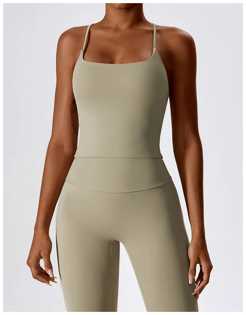 Breathable Yoga Bra Outdoor Gym Running Sports Bra Fitness Tops For Women Quick Dry Workout Clothing Yoga Tank Top