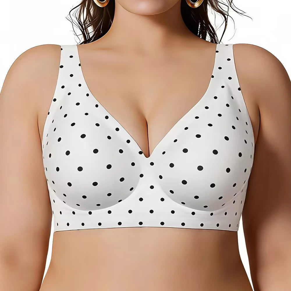Plus Size Jelly Bra – Wire-Free Full Coverage Seamless Hide Back Fat S–3XL