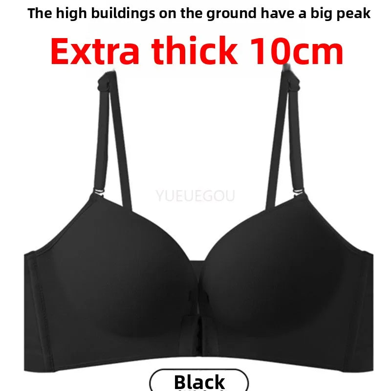 10cm Front Closure Push-Up Bra – Halter Neck for Small Chest