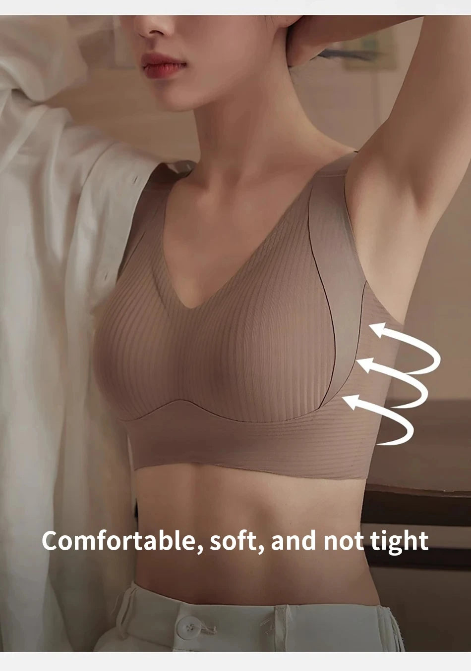 1/2PCS Women's Seamless Underwear, Thin Style, Large Breasts, Small Breasts, No Wires, Pull-up And Anti-sagging Large Size Bra