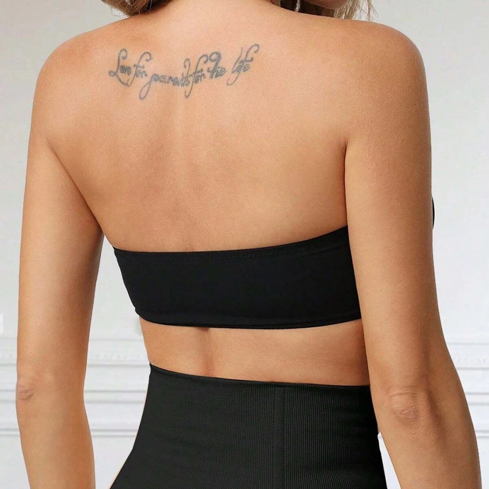 Plus Size Front Fastening Bandeau Bra – Strapless Wire-Free Padded Push-Up S–2XL