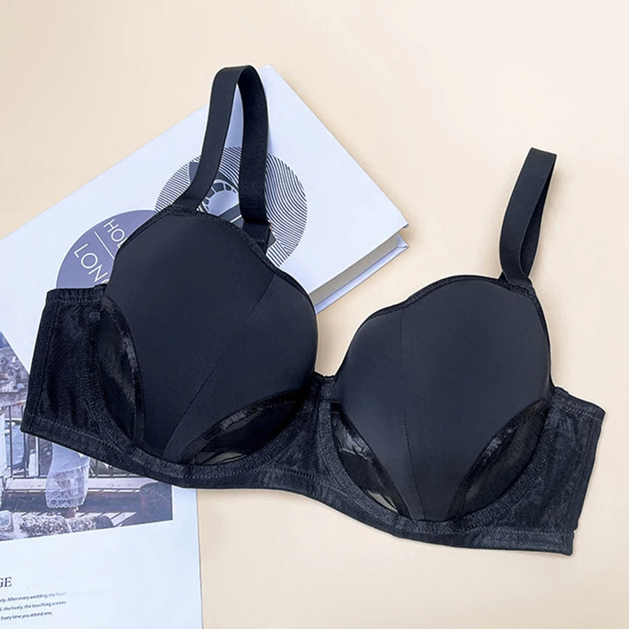 Women's Hollow Out Cup Push Up Bra Full Coverage Supportive  Underwire Female Balconette Lingerie 34 36 38 40 42 D E F G H I J
