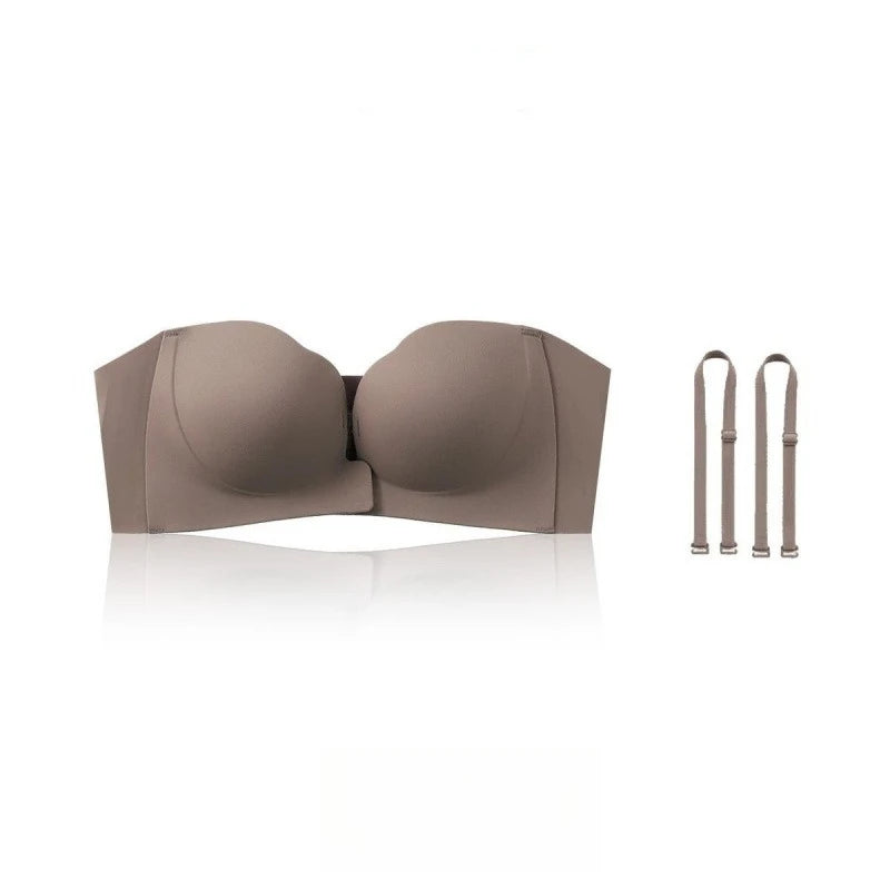 Strapless Bras for Women Seamless Push Up Brassiere Thick Soft Underwear Solid Color Adjustable Invisible Lingerie 2026