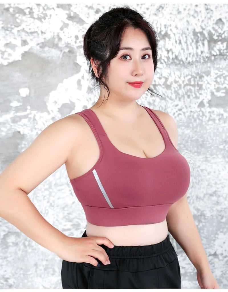 Cloud Hide High Impact Sports Bra – Plus Size Shockproof Yoga Tank S–5XL