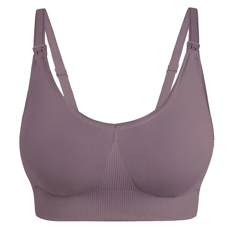 Summer Maternity Women Wire-free Nursing Bra For Premama Front Clip Adjustable Lift & Support Everyday Pregnancy Seamless Bras