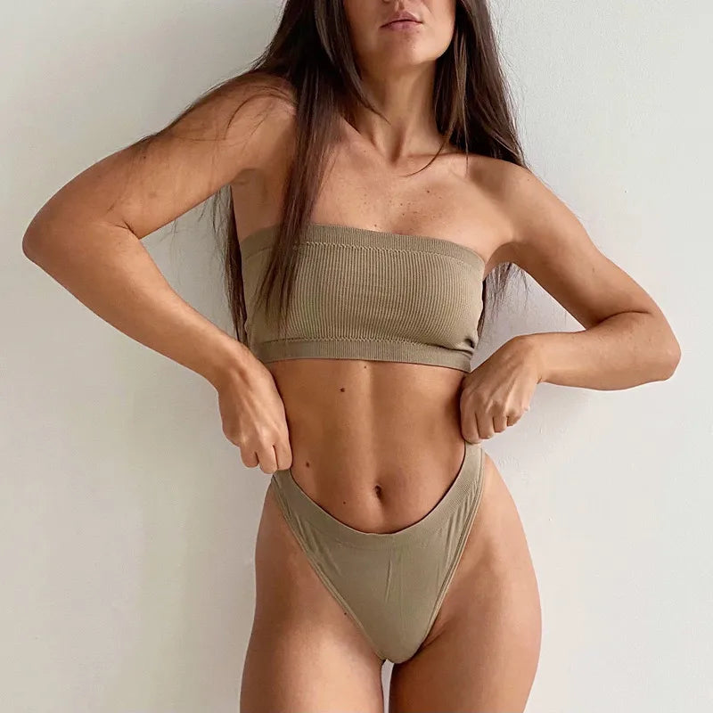 2-Pack Strapless Bandeau Bra – Seamless Wire-Free Tube Crop Top M–XL