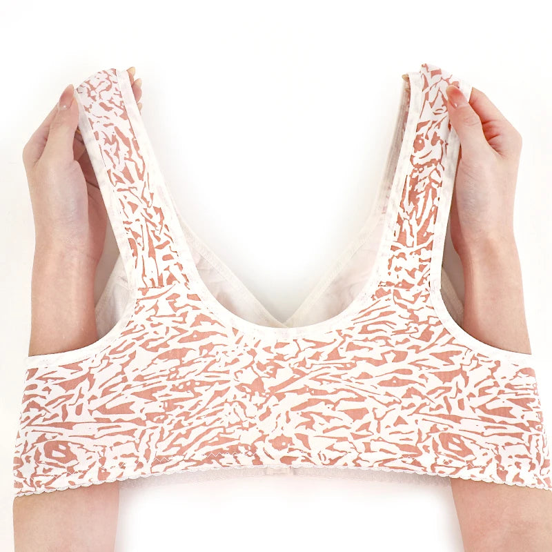 Front Closure Wireless Push-Up Bra – Comfortable T-Shirt Lingerie 75C–125C