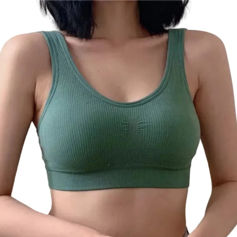 Seamless Push-Up Bralette – Wire-Free Padded Sport Underwear M–L