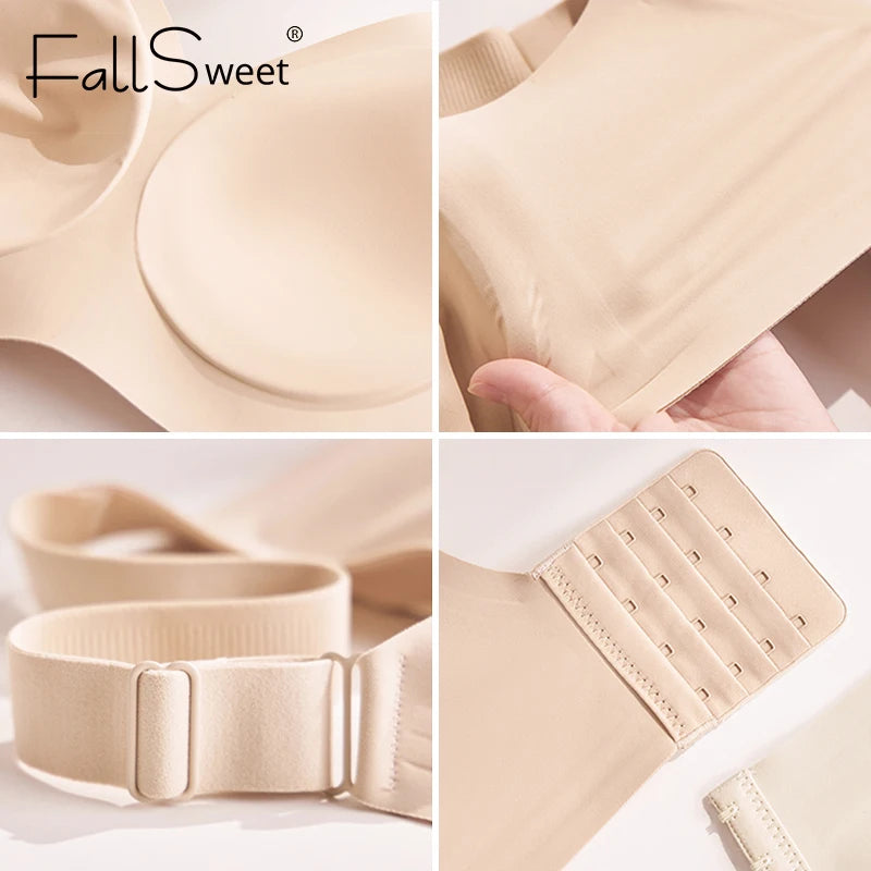 FallSweet Plus Size Push-Up Bra – Seamless Wireless Full Cup