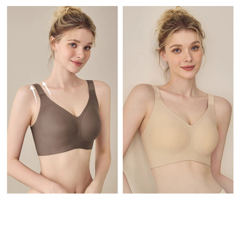 FallSweet Plus Size Push-Up Bra – Seamless Wireless Full Cup