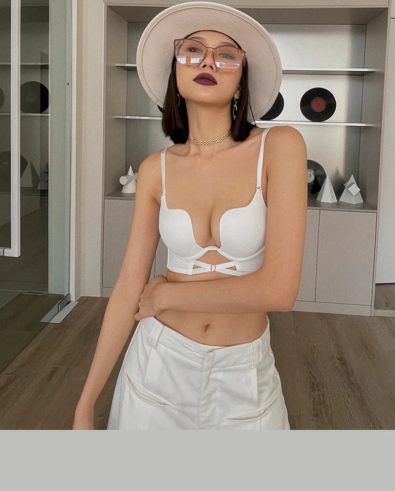 Invisible Deep U Plunge Bra – Backless Strapless (4 Styles)