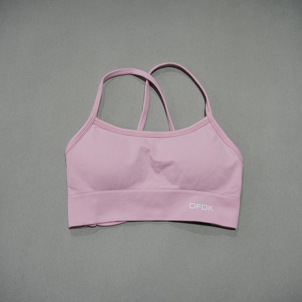 DFDK Women Seamless Cross Back Yoga Bra Wirefree Push Up Sports Top Removable Pad Breathable Shockproof Fitness Gym Daily Wear