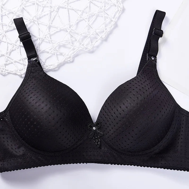 Gathered Seamless Bra – Breathable Wire-Free 3/4 Cup C