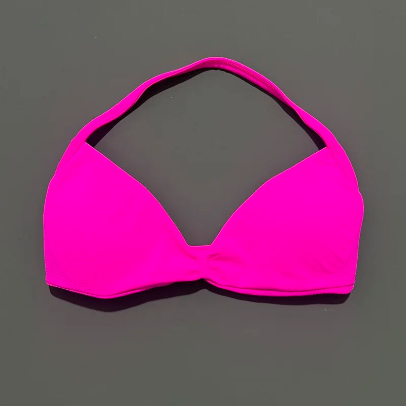 HISTELLO Seamless Strappy Sports Bra – Halter Yoga & Gym Top