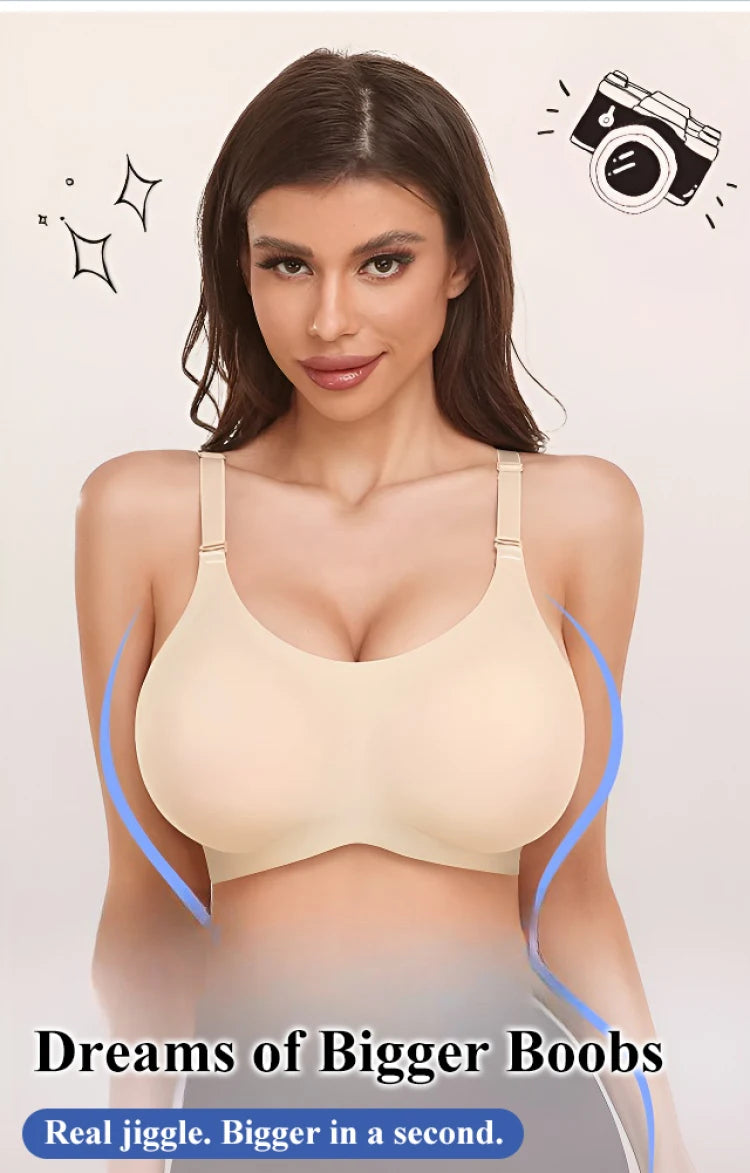 Women's Oversized Silicone Fake Breasts Sexy Bra Underwear Prosthesis Lingerie Bralette Cosplay Padded Everyday Bra Crop Top