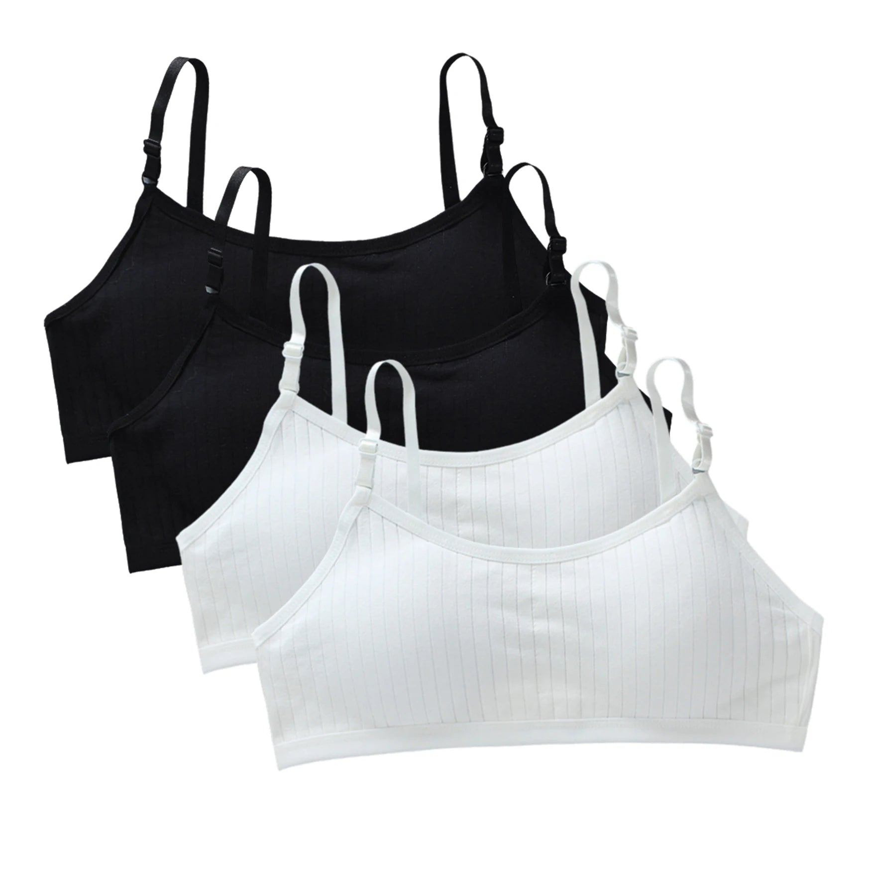Girls Training Bras 4-Pack – Seamless Soft Cotton Vest Bra (Ages 8–20)