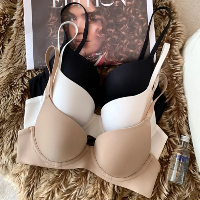 Underwire Seamless Push-Up Bra – 3/4 Fixed Cup Soft Daily Sexy Lingerie S–XL