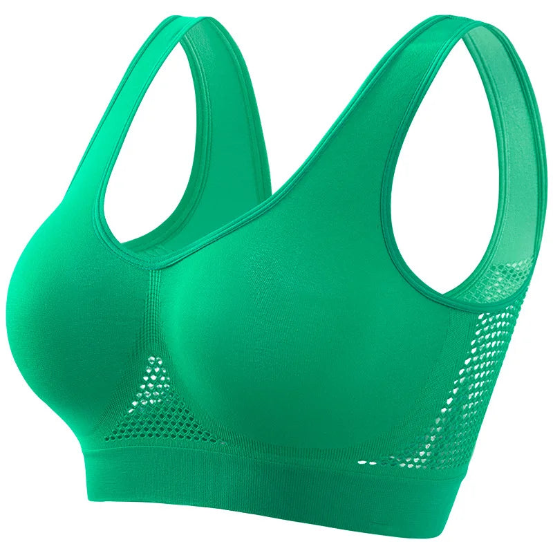 Women's Sports Bra for Small Busts Push-up Fit Fitness Running Yoga Wire-Free Plus Size Breathable Sports Bra S-5XL
