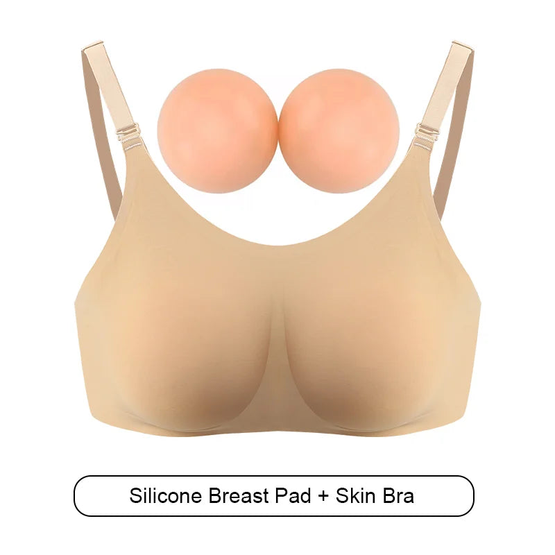 Silicone Breast Forms Bra – Round Shape Push-Up One-Piece