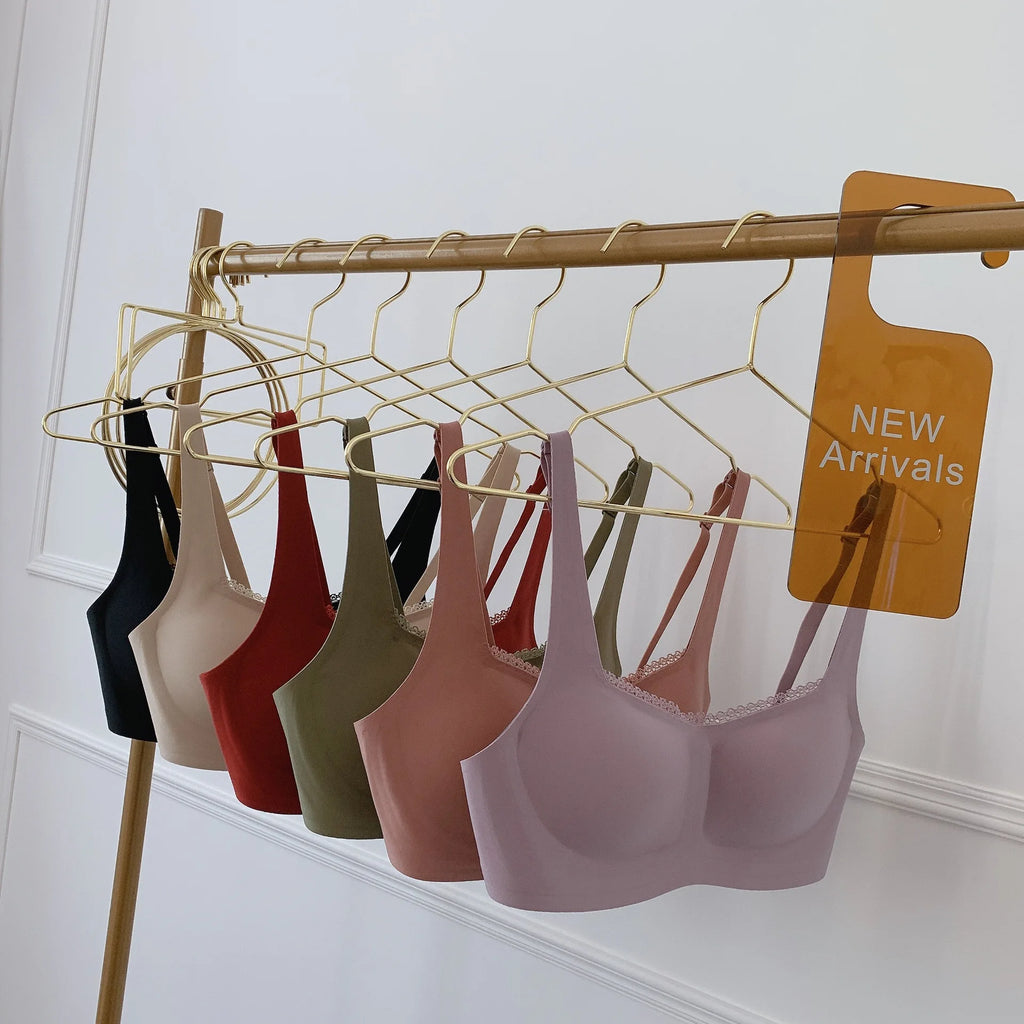 Ultra-Thin Seamless Wireless Bra – Lightweight Invisible T-Shirt Everyday 70A–100H